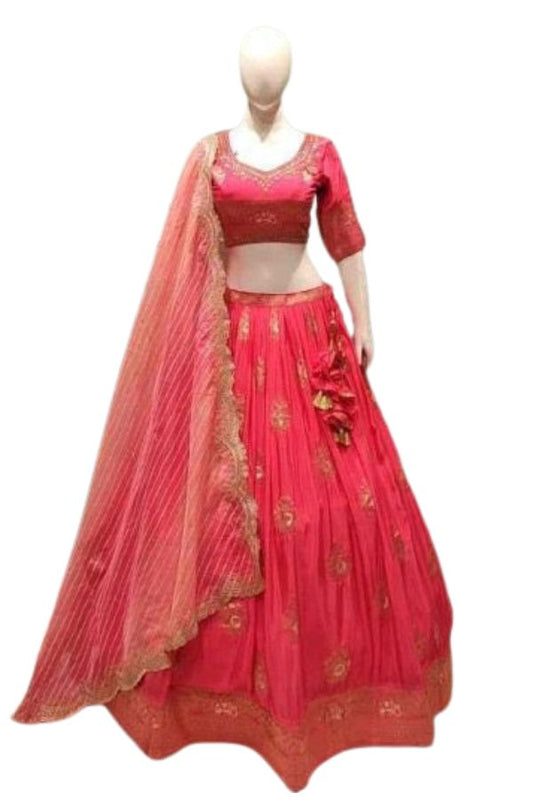 Bright Peach Lehnga