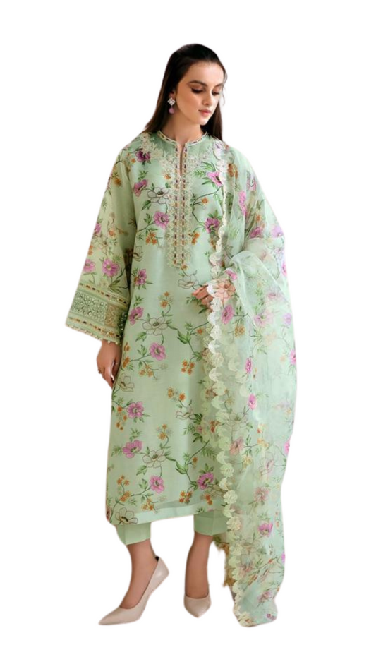 Light Green Colour Pakistani Suit