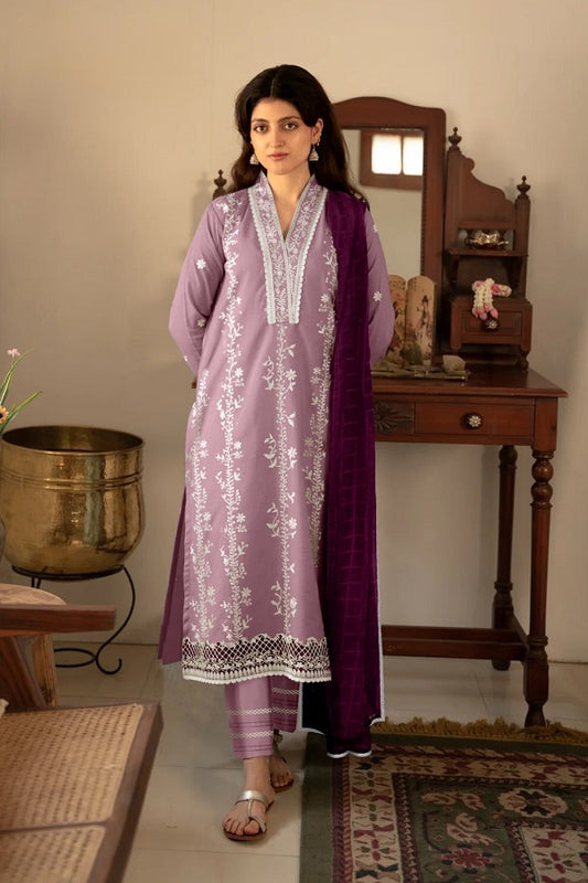 Designer Embroidered Tunic powder pink color with Sleeves paired with Designer Cigarette pants